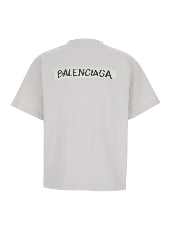 26SS 발렌시아가 마스킹 테이프 티셔츠 850990TTVL69012 White - BALENCIAGA
