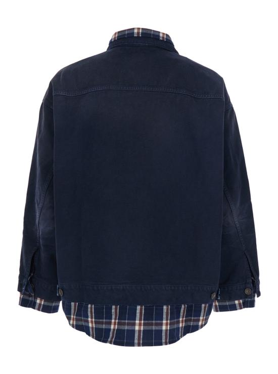 26SS 발렌시아가 패치드 셔츠 재킷 857174TTW648074 Blu - BALENCIAGA