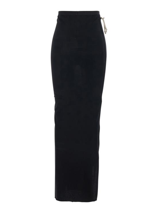 26SS 릭 오웬스 롱 스커트 RP01F6339JA09 Black - RICK OWENS