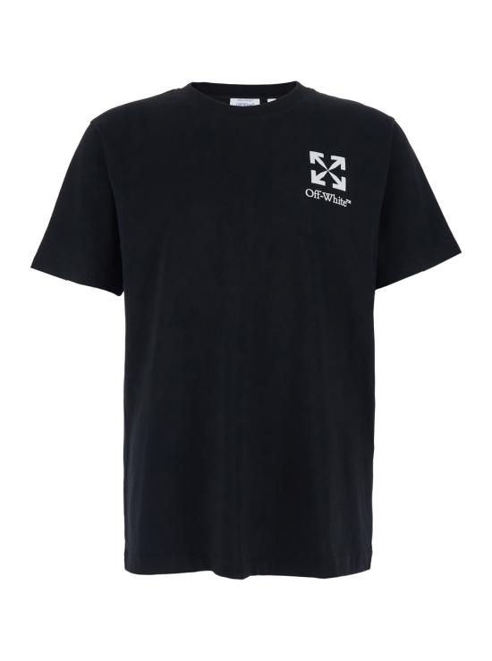 26SS 오프화이트 반팔 티셔츠 44MAA027S26J00B001 Black