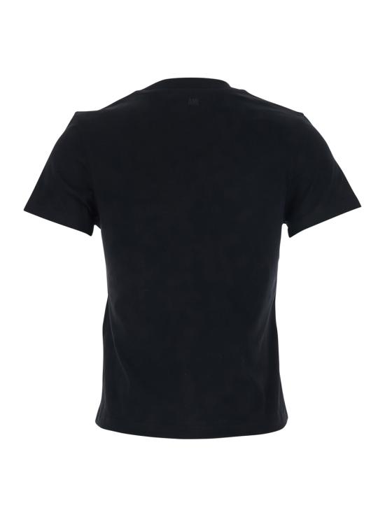 26SS 아미 스몰 하트 로고 코튼 크롭 티셔츠 FTS347724045 Black - AMI