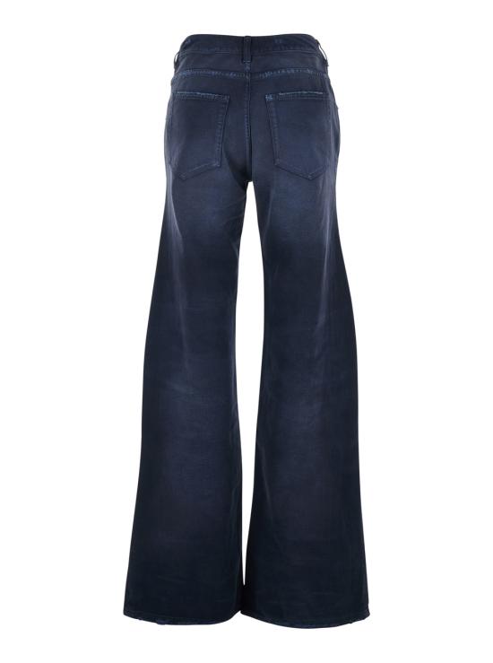 26SS 발렌시아가 커브드 Waist 팬츠 848019TTW648074 Blu - BALENCIAGA