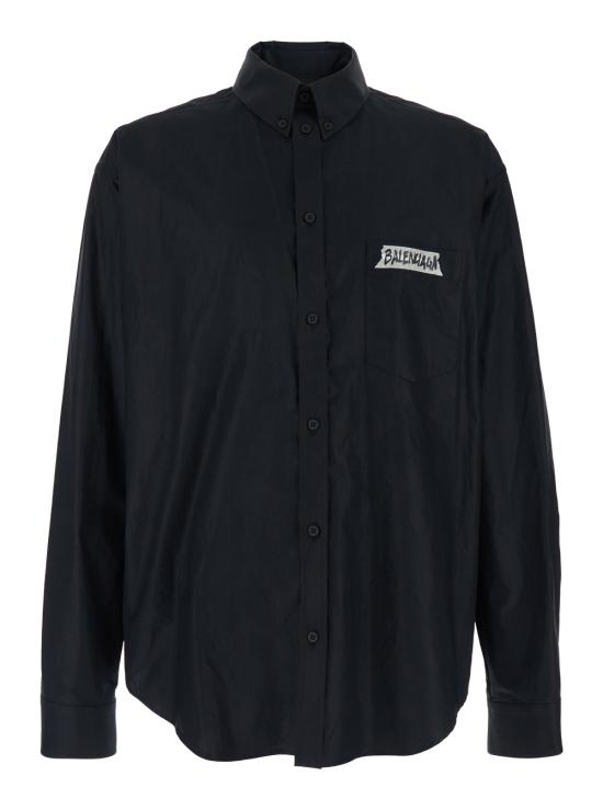 26SS 발렌시아가 긴팔 셔츠 857809TRM281000 Black