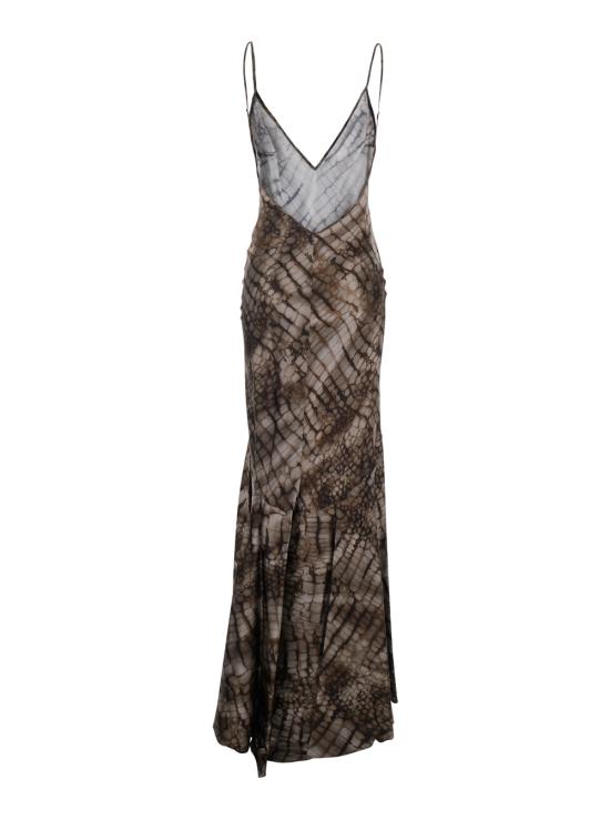 26SS 엘리자베타프랜치 롱 원피스 ABR3061E2644 Brown - ELISABETTA FRANCHI