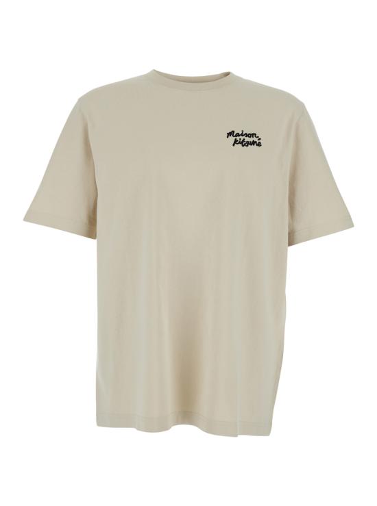 26SS 메종키츠네 핸드라이팅 컴포트 티셔츠 MM00126KJ70250304 Beige