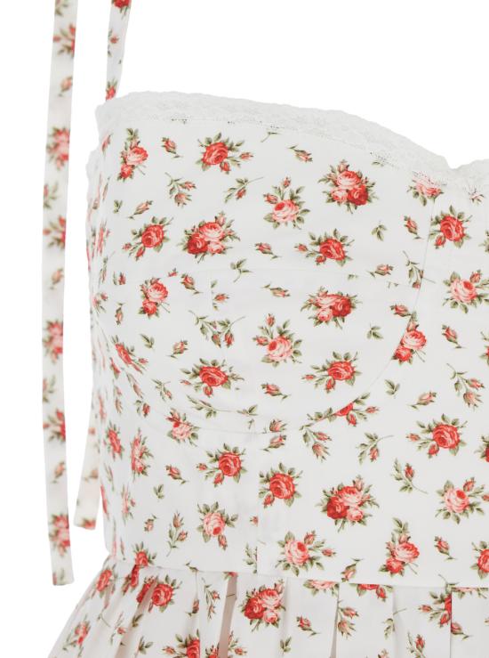 26SS 돌체앤가바나 스몰 로즈 프린트 숏 포플린 드레스 F60F9THS5UBHA5XJ Multicolor - DOLCE & GABBANA