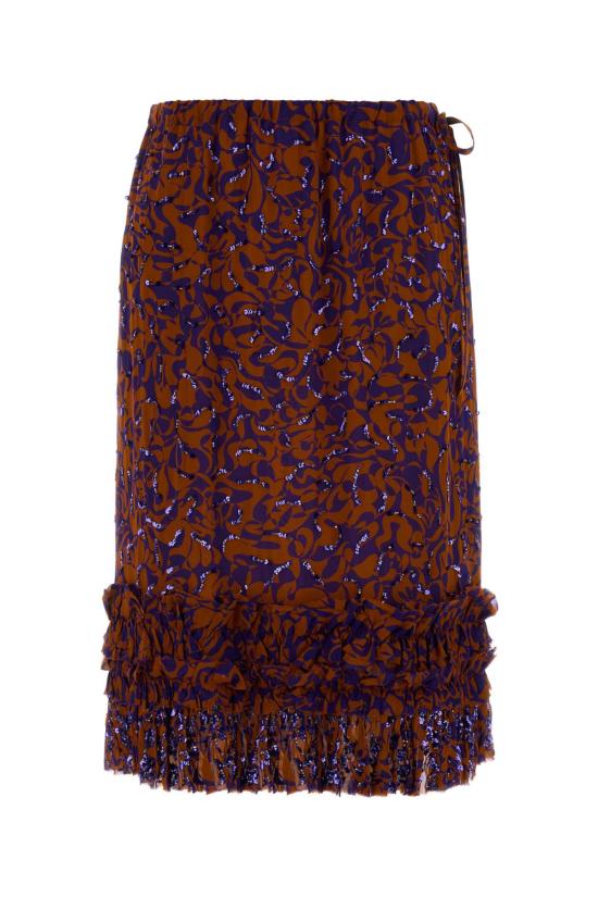 26SS 드리스 반 노튼 미디 스커트 2611308903006 353 Printed