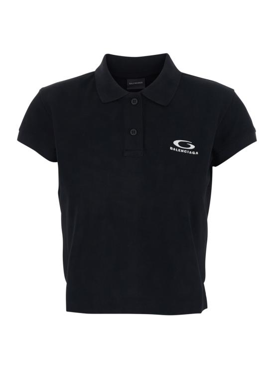 26SS 발렌시아가 폴로 티셔츠 858098TTVT81070 Black