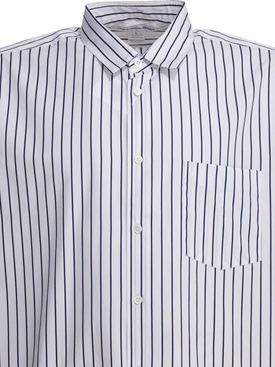 26SS 꼼데가르송 긴팔 셔츠 FZ B115 PER119 STRIPE WHITE - COMME DES GARCONS