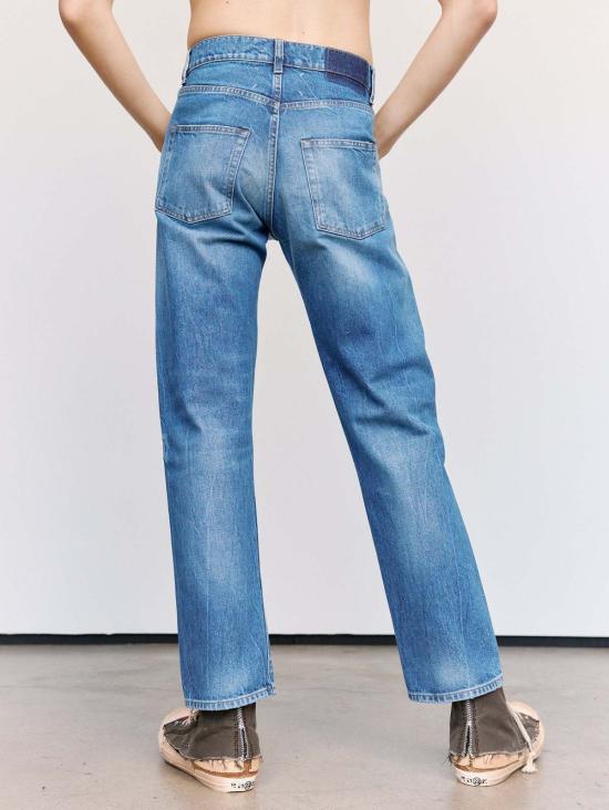  마르지엘라 데님 팬츠 메종  빈티지 워싱 블루 패치 5포켓 진 - MAISON MARGIELA