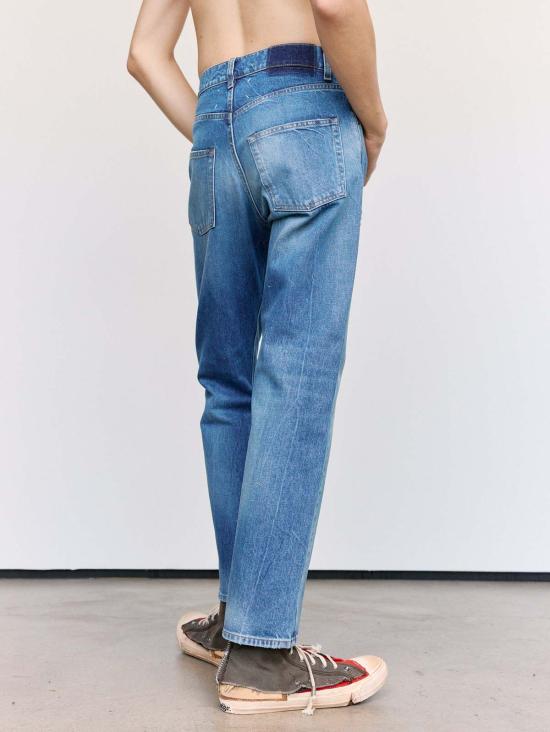  마르지엘라 데님 팬츠 메종  빈티지 워싱 블루 패치 5포켓 진 - MAISON MARGIELA