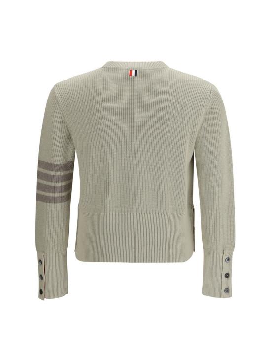 26SS 톰브라운 코튼 가디건 스티치 4바 풀오버 MKA580AY3065 260 Beige - THOM BROWNE