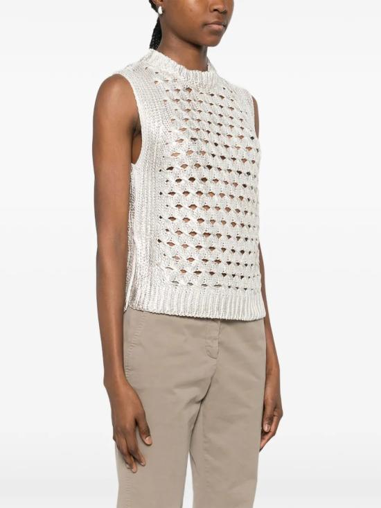 26SS 페세리코 민소매 티셔츠 A98206F03S 09309S02 White - PESERICO