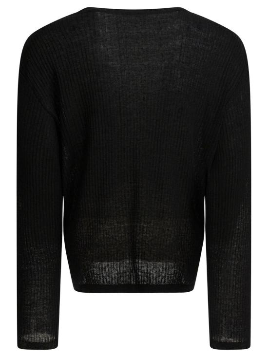 26SS 엠에프펜 탑 M126 058COMPANION JUMPERBLACK RIB Black - MFPEN
