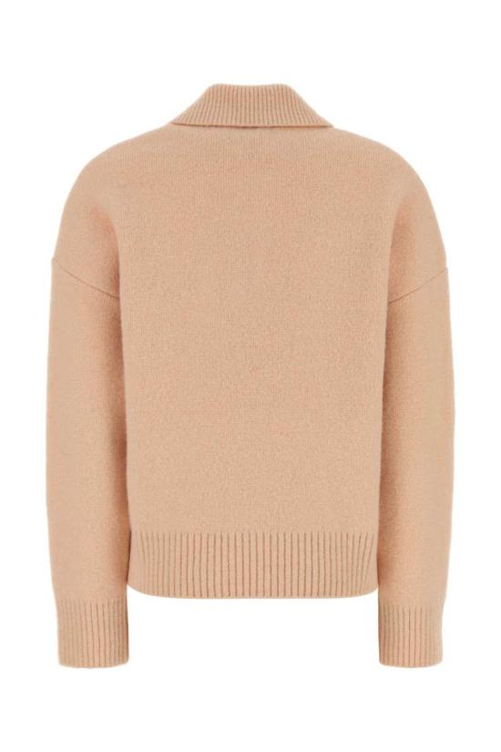 25FW 아미 ADC 알파카 폴로 스웨터 UPL408KN0135 6807 PINK - AMI