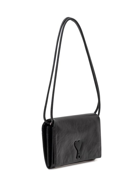 26SS 아미 레더 부레즈부 월렛 스트랩 ULL164AL0052 001 BLACK - AMI