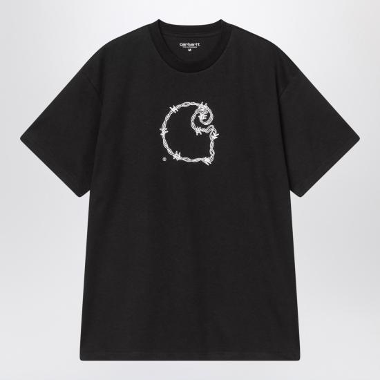 26SS 칼하트 WIP 숏슬리브 바브와이어 C 티셔츠 I036237CO Black