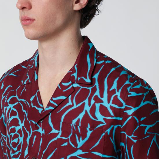 26SS 드리스 반 노튼 반팔 셔츠 207423244 Burgundy - DRIES VAN NOTEN