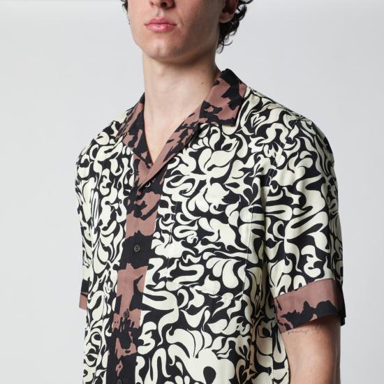 26SS 드리스 반 노튼 반팔 셔츠 207423084 Black - DRIES VAN NOTEN