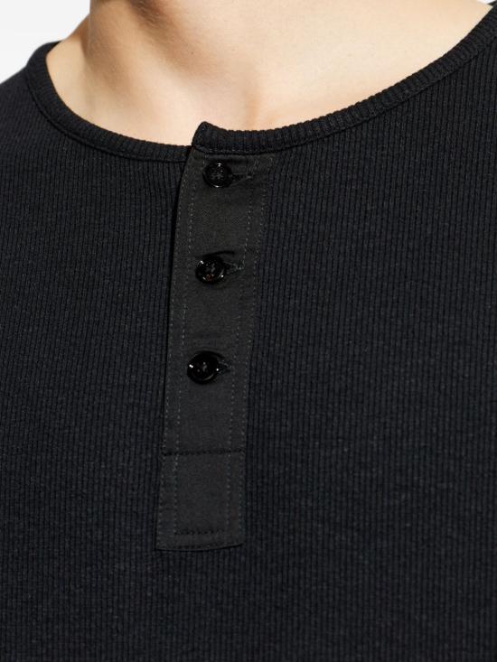 26SS 르메르 저지 헨리넥 탑 TS0007 LJ1030BK999 Black - LEMAIRE