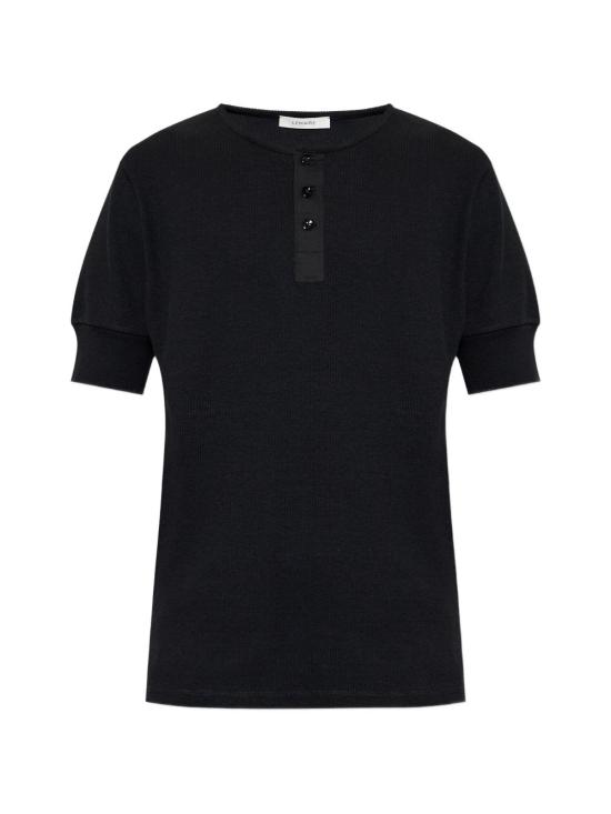 26SS 르메르 저지 헨리넥 탑 TS0007 LJ1030BK999 Black - LEMAIRE