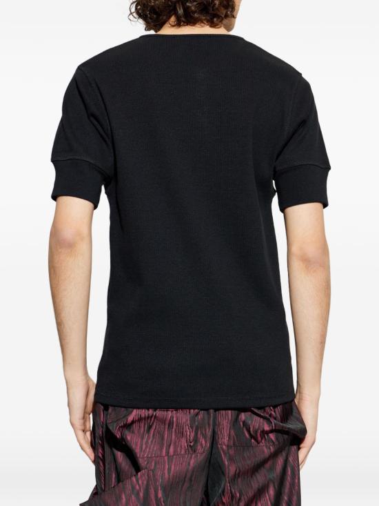 26SS 르메르 저지 헨리넥 탑 TS0007 LJ1030BK999 Black - LEMAIRE