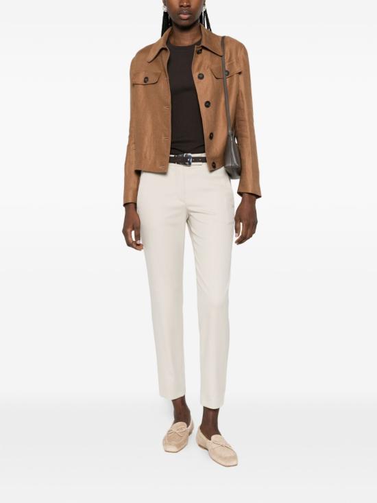 26SS 브루넬로 쿠치넬리 스트레이트 팬츠 MA126P7258 C9317 White - BRUNELLO CUCINELLI