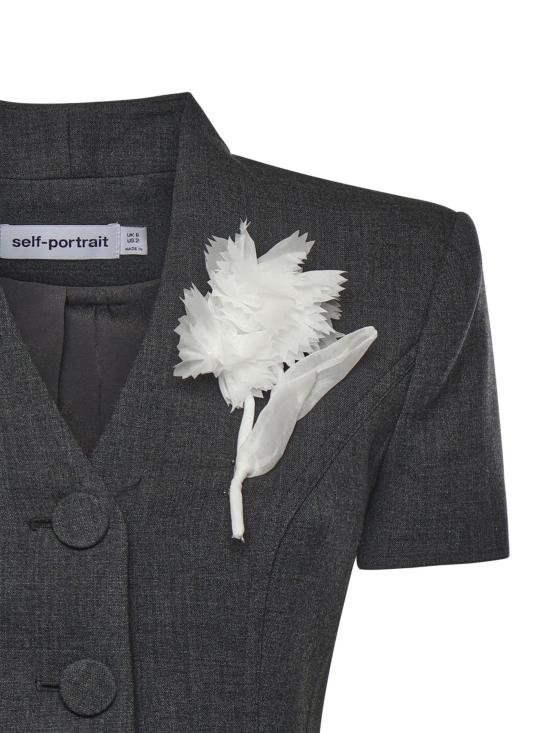 26SS 셀프 포트레이트 미디 원피스 RS26160MA GREY Grey - SELF PORTRAIT