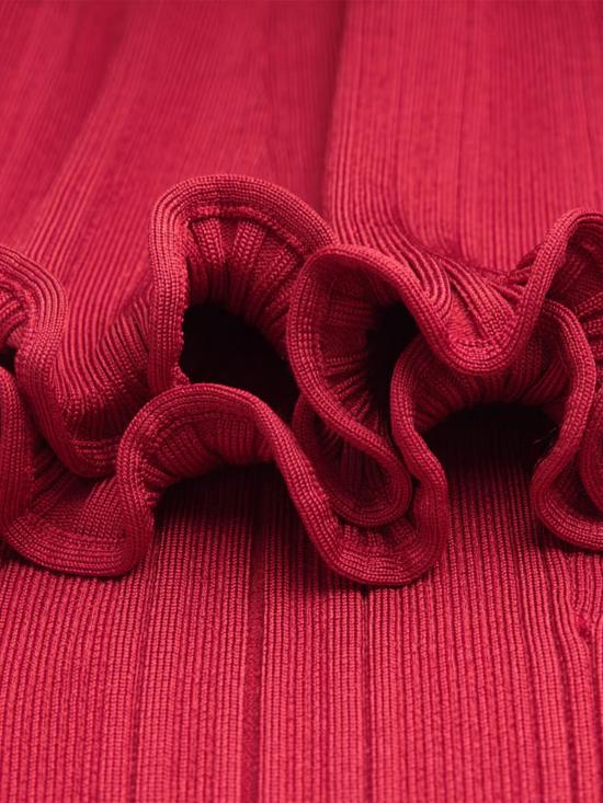 26SS 셀프 포트레이트 미디 스커트 RS26555MSK RED Red - SELF PORTRAIT