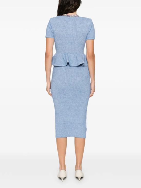 26SS 셀프 포트레이트 미디 원피스 RS26106M BLUE Clear Blue - SELF PORTRAIT