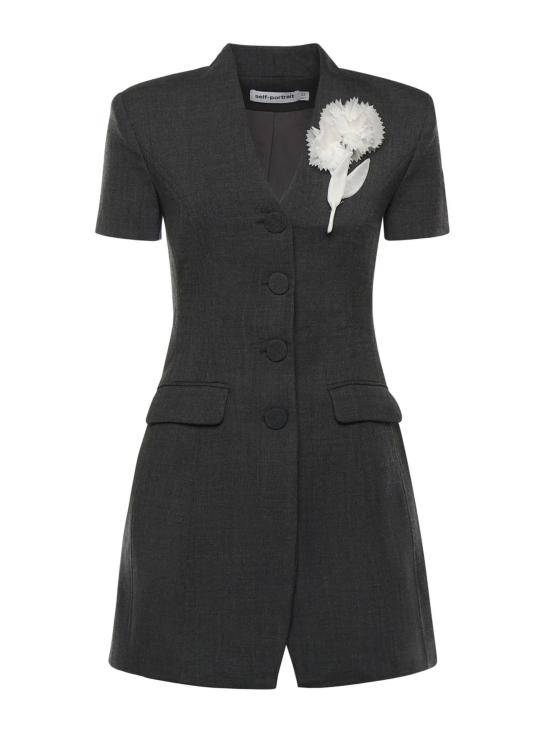 26SS 셀프 포트레이트 미디 원피스 RS26160S GREY Grey