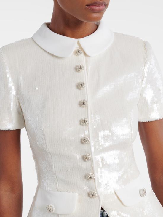 26SS 셀프 포트레이트 민소매 티셔츠 RS26016T WHITE White - SELF PORTRAIT