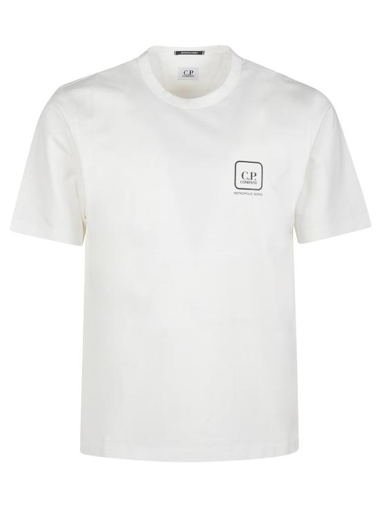 26SS 씨피 컴퍼니 메트로폴리스 시리즈 머서라이즈드 저지 반팔 프린티드 배지 티셔츠 20CLTS055A 006370W103 White