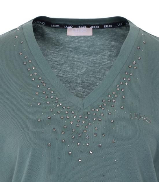 26SS 리우조 반팔 티셔츠 TA6284JS923 76009 Green - LIU JO