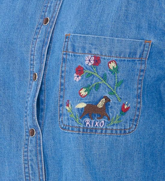 26SS 릭소 긴팔 티셔츠 05829 07557 Blue - RIXO