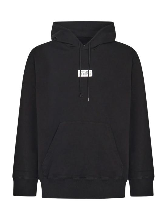 26SS MM6 메종마르지엘라 뉴메릭 후드 티셔츠 SH0GU0033 M25025900 Black