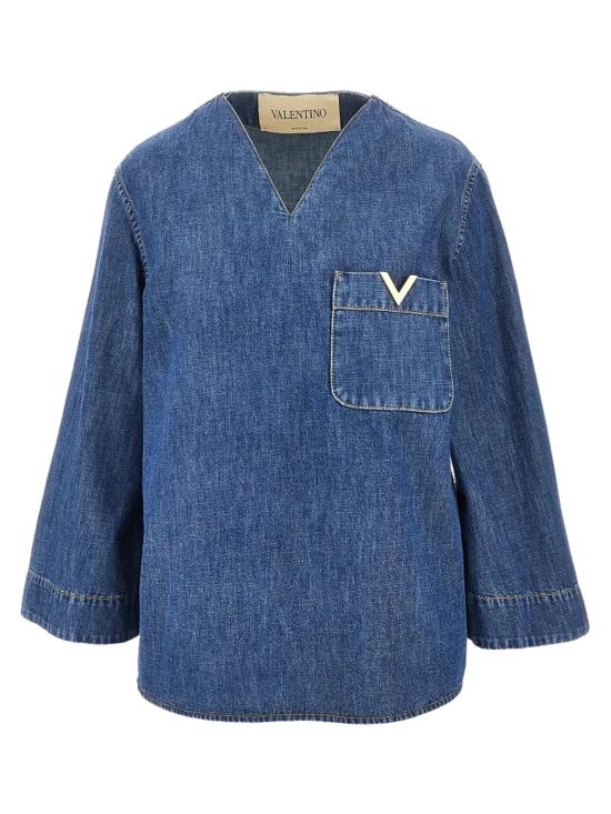 26SS 발렌티노 가라바니 셔츠 BDB03L9YA 558 Denim scuro