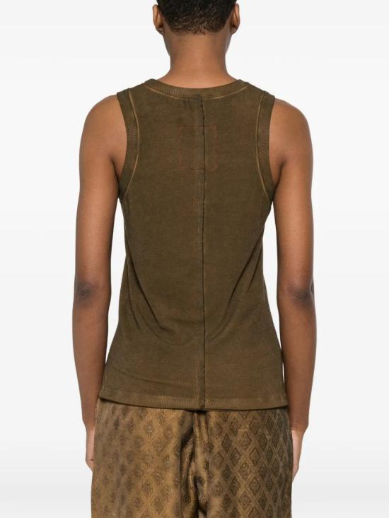 26SS 우마 왕 민소매 티셔츠 UP1030 UW240 Mustard - UMA WANG