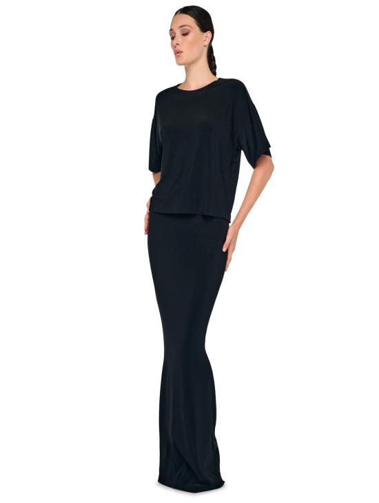 26SS 노마카말리 반팔 티셔츠 KK4256PLT05001short sleeve boxy t - NORMA KAMALI