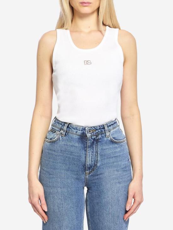 26SS 돌체앤가바나 민소매 티셔츠 F8V40ZGDDL8 W0800 White