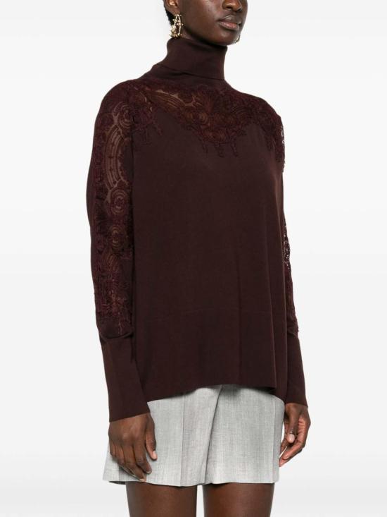  에르마노 설비노 터틀넥 D455M734APATL91420 Brown - ERMANNO SCERVINO