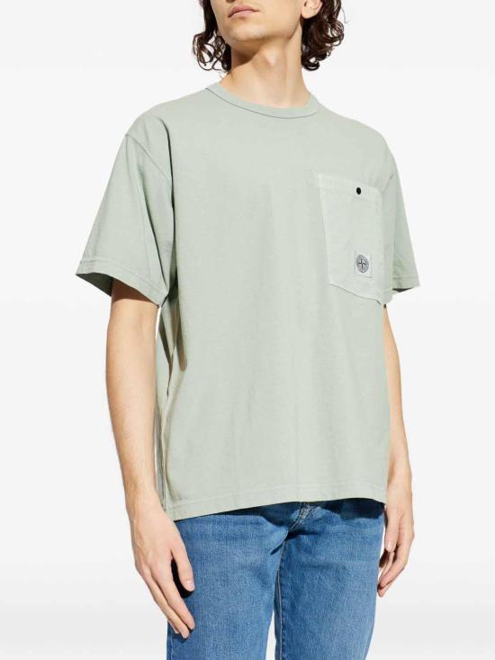27SS 스톤 아일랜드 반팔 티셔츠 L1S152100004S0115V0055 Light Green - STONE ISLAND