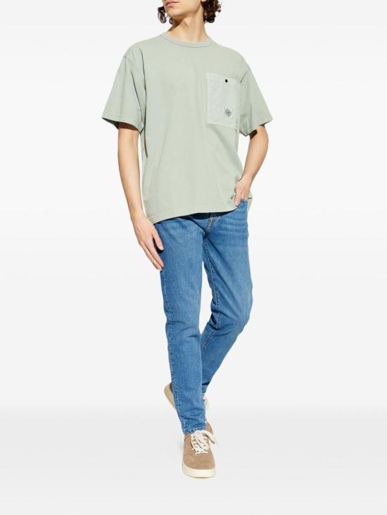 27SS 스톤 아일랜드 반팔 티셔츠 L1S152100004S0115V0055 Light Green - STONE ISLAND