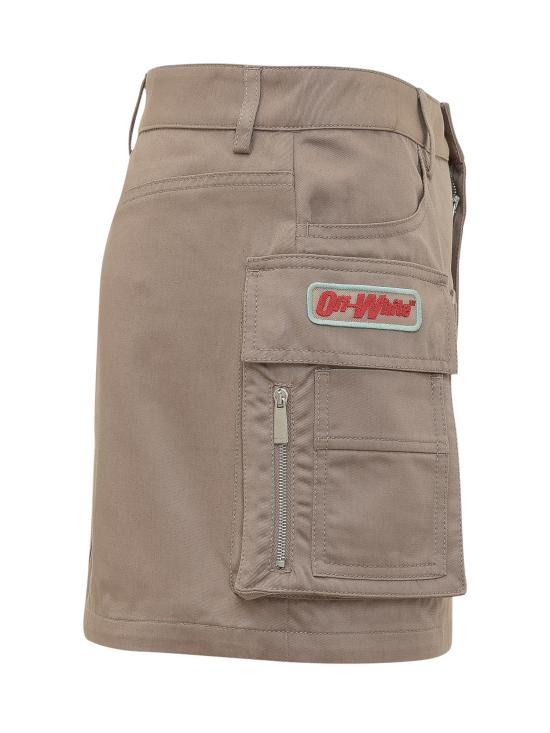 26SS 오프화이트 미디 스커트 2CU01MS26FAB001 6E27 FUNGI HAUTE RED - OFF WHITE