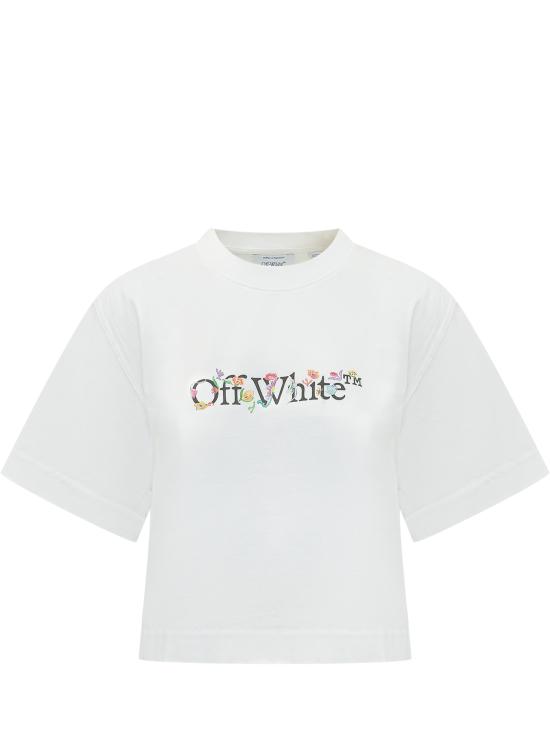 26SS 오프화이트 반팔 티셔츠 2AA090S26JER001 0110 WHITE BLACK