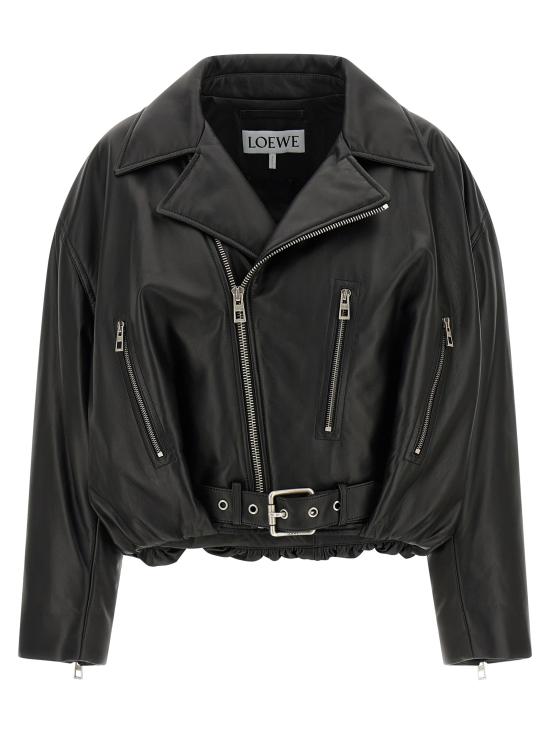 26SS 로에베 가죽 자켓 S359Y34L931100 Black