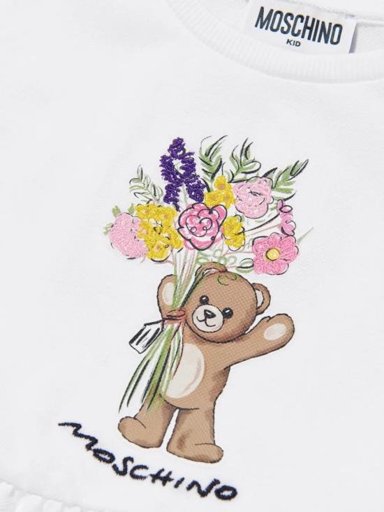 26SS [키즈] 모스키노 원피스 HDV0HQLFA06 10101 White - MOSCHINO