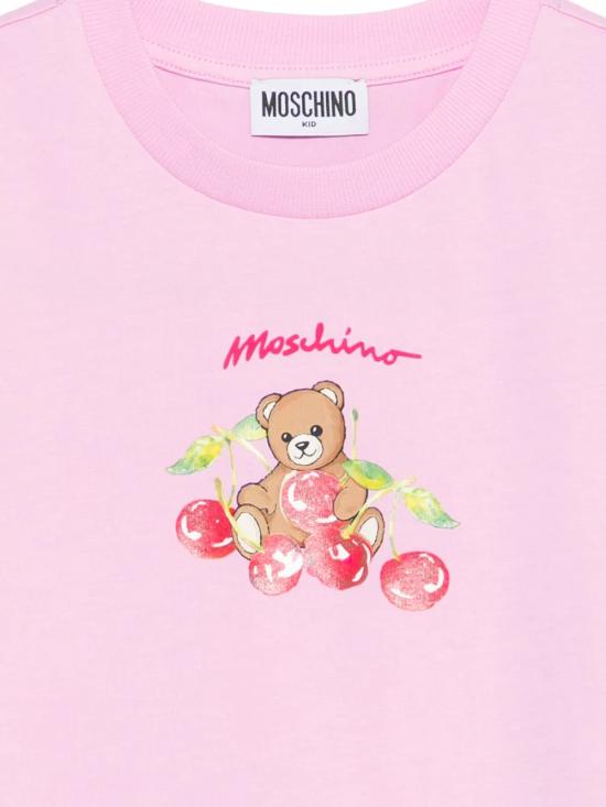 26SS [키즈] 모스키노 티셔츠 HDM075LAA02 51473 Fuchsia - MOSCHINO