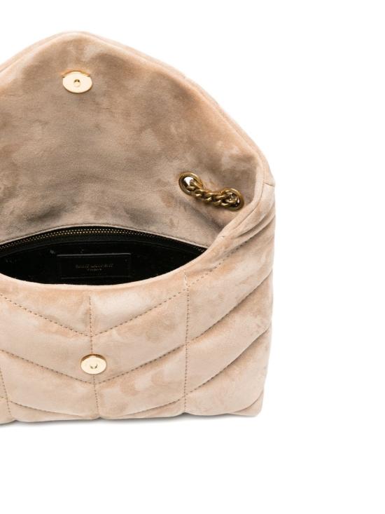 26SS 생로랑 토이 푸퍼 스웨이드 숄더백 7593371U807 9295 Beige - SAINT LAURENT
