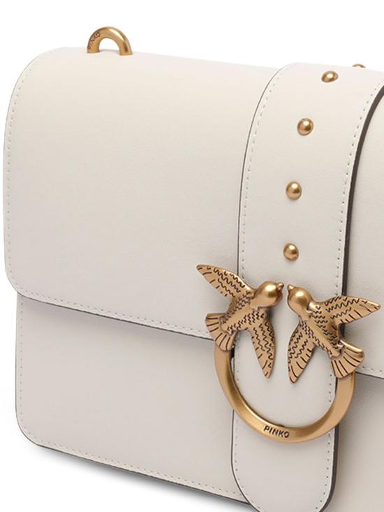 26SS 핑코 크로스백 105857 A0F1Z14Q Bianco oro - PINKO